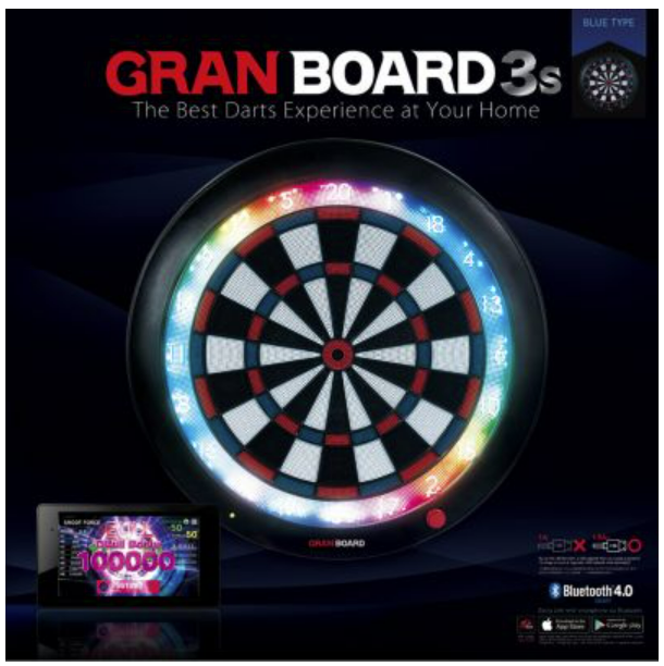 Gran Board 3S Bluetooth Electronic Dartboard - Blue